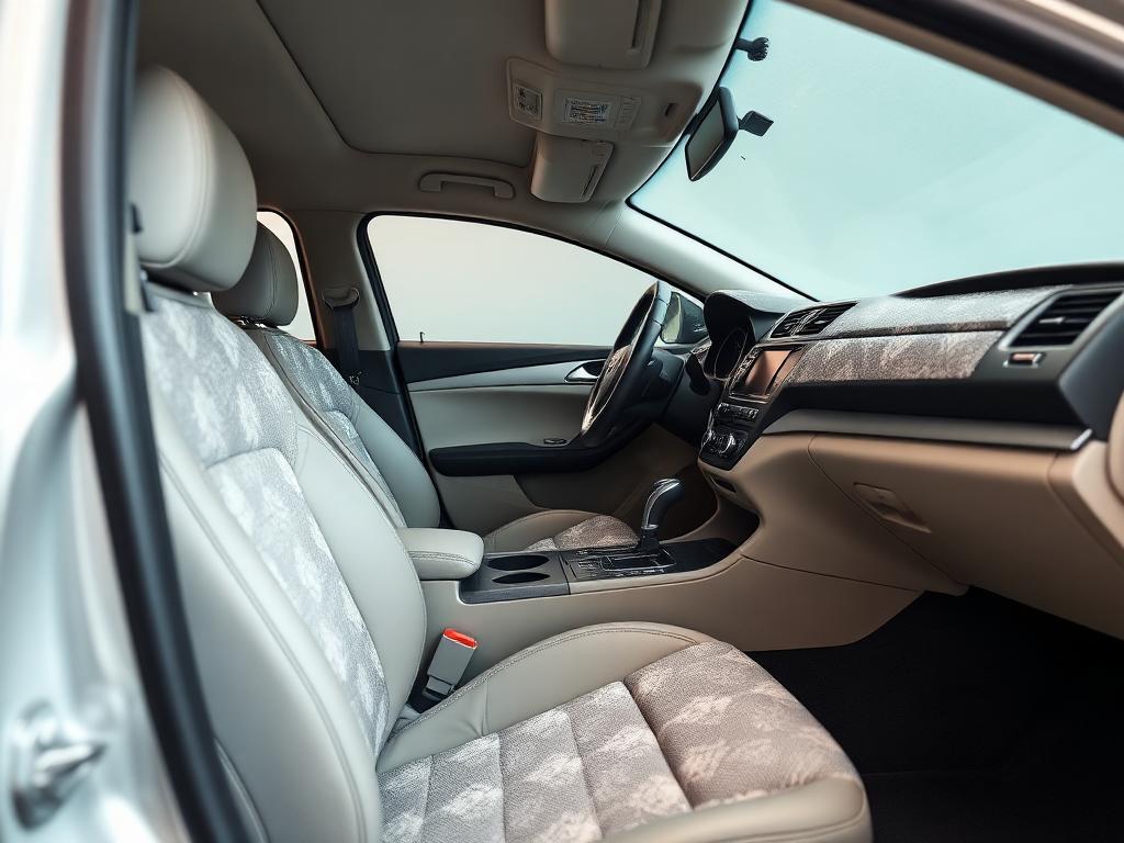 spotless car interior with clean seats after detailing