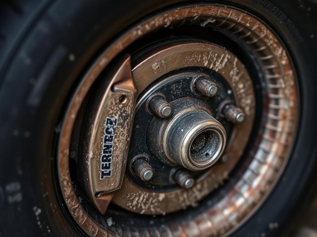 brake-dust covered wheel before cleaning